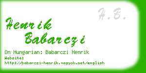 henrik babarczi business card